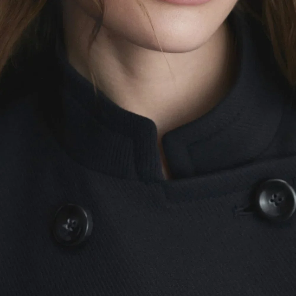 Mango Double-breasted coat Dark Navy Size XL - Picture 4 of 7